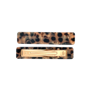 Paire de barrettes droites Léopard Peignée Paris