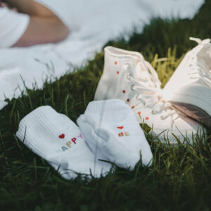 Chaussettes Be Happy blanches Eulenschnitt taille M 39-42