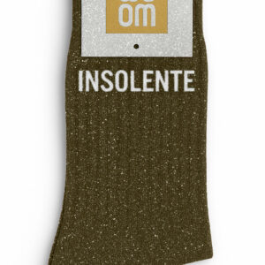 Chaussettes à paillettes Insolente kaki WOOM