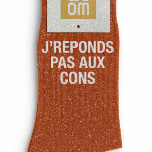 Chaussettes à paillettes J’répond pas aux cons Roobios WOOM