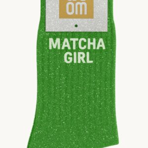 Chaussettes à paillettes Matcha Girl Matcha Green WOOM