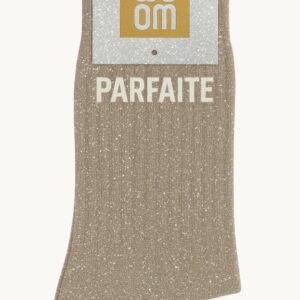 Chaussettes à paillettes Parfaite beige WOOM