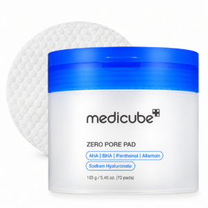 Medicube Zero Pore Pad 2.0 – pot de 70 pads sur fond blanc