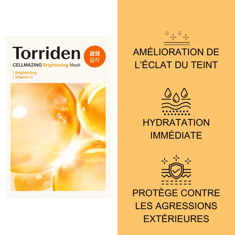 Masque Tissu Éclaircissant Vitamine C CELLMAZING Torriden - visuel complémentaire